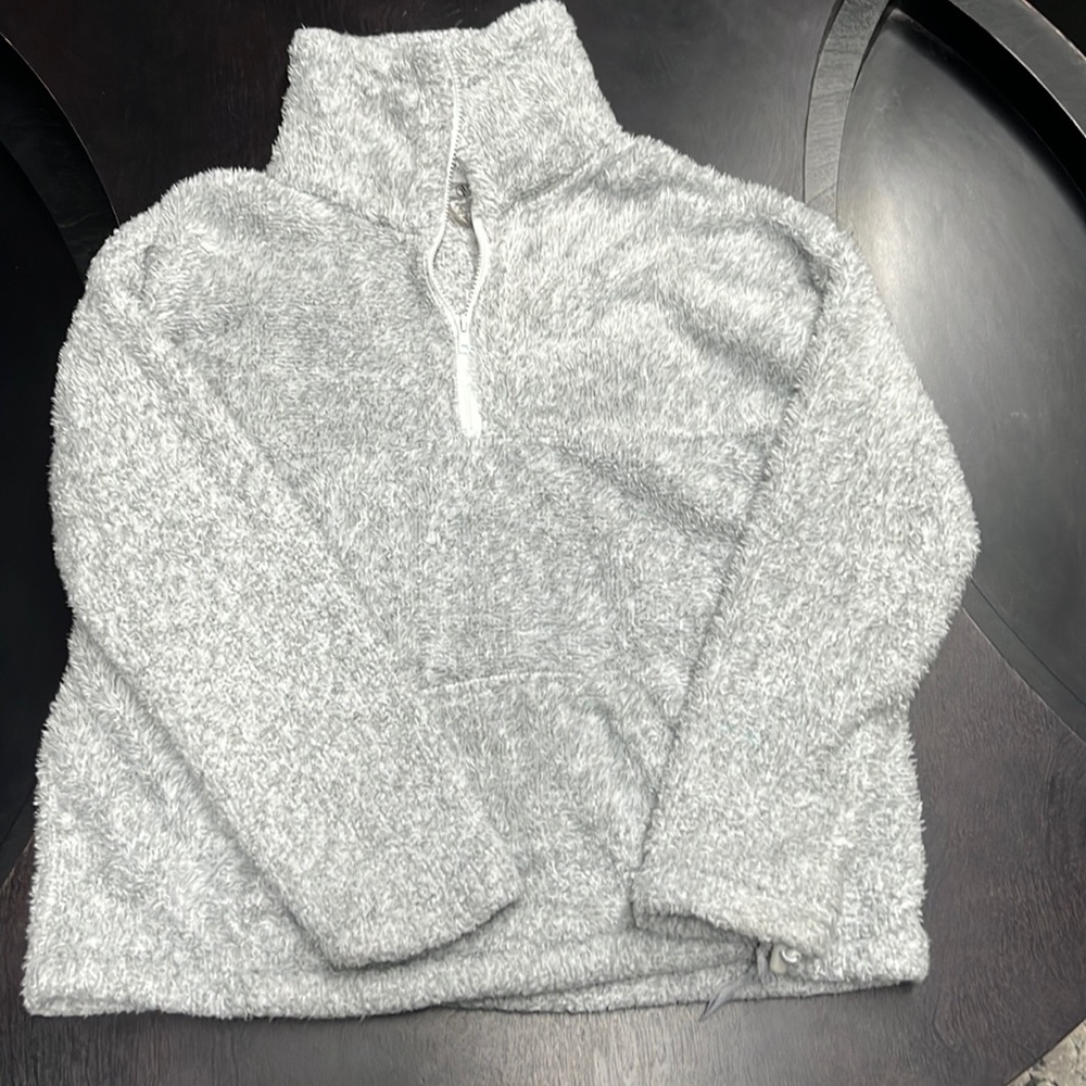 ADRIENNE VITTADINI soft gray and white jacket